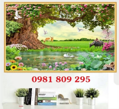 Tranh gạch men phòng khách đẹp