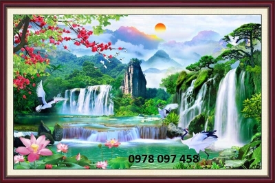 Gạch tranh 3D - tranh phong cảnh đẹp