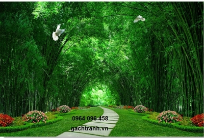 gạch tranh 3d tre trúc