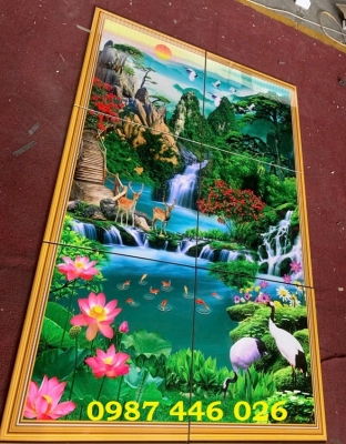 Tranh gạch men phong cảnh, ảnh thực tế