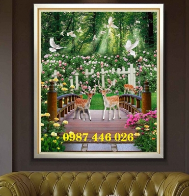 Gạch tranh ốp tường 3d