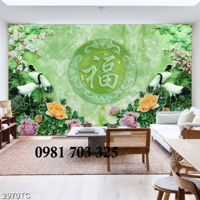 Tranh gạch 3D hoa mẫu đơn phong thủy