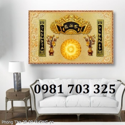 Tranh gạch 3D đẹp trang trí phòng thờ