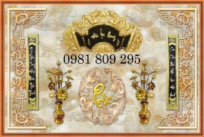 Gạch 3d ban thờ Phúc Lộc Thọ JH96