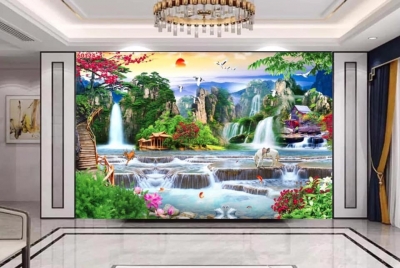 Tranh gạch 3d ốp tường phong cảnh thiên nhiên 3d - 033XCV