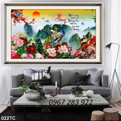 Gạch men 3d ốp tường chim công nghệ thuật