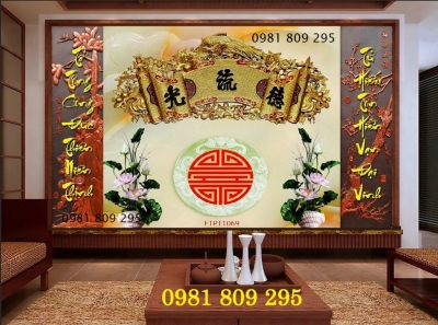 Tranh phòng thờ , gạch tranh 3d