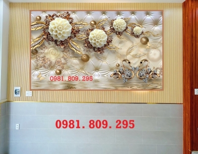 Gạch tranh 3d hoa trang trí