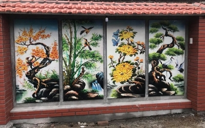 Tranh gạch 3d tứ quý - 632XC