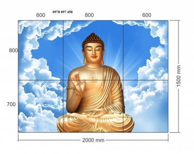 Tranh gạch 3D - phòng thờ