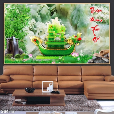 Tranh tường gạch men trang trí tường phong thủy