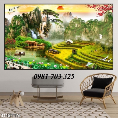 tranh phong cảnh- tranh gạch ốp tường