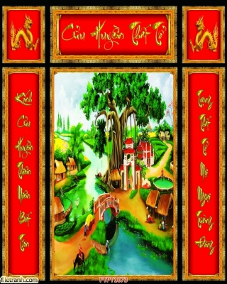 Tranh gạch 3d cửu huyền thất tổ - 799VV