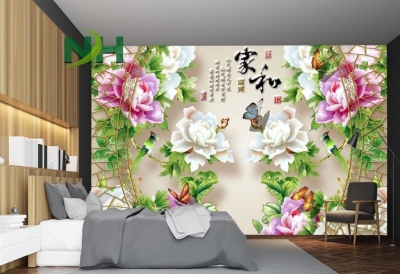 tranh 3d phòng ngủ