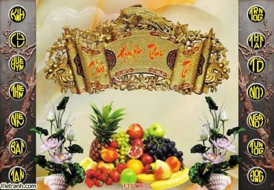 Tranh gạch 3d phòng thờ - SLLC4