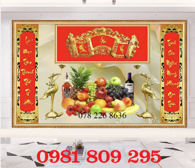 Gạch 3d phòng thờ , tranh ốp nhà mồ