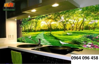 kính 3d ốp bếp - MD21
