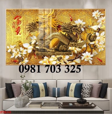 Tranh rồng phong thủy 3D, tranh gạch men ốp tường