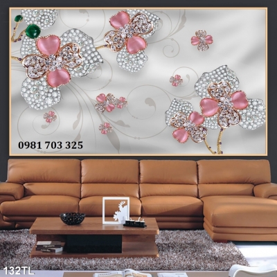 Gạch tranh hoa 3D đẹp phong thủy
