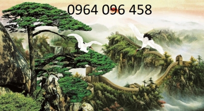 Tranh gạch 3d mây núi - gạch tranh 3d mây núi - ĐFCV54