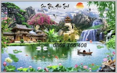 Tranh gạch-tranh 3D phong cảnh