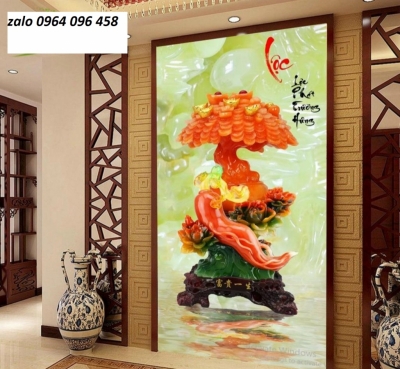 Tranh gạch 3d phong thủy phòng khách - A433