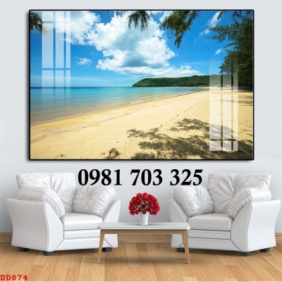 Gạch tranh 3d cảnh biển trang trí