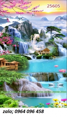 Tranh gạch 3d khổ dọc - AVBNN12