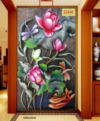 Tranh gạch hoa đẹp 3D