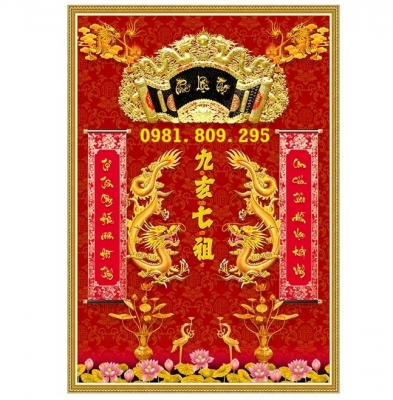 Tranh gạch ốp tường cho phòng thờ 3d