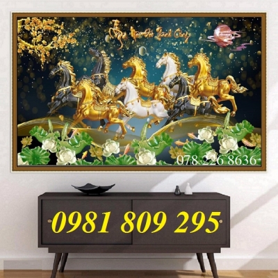 tranh gạch 3d ngựa - gạch tranh mã đáo thành công