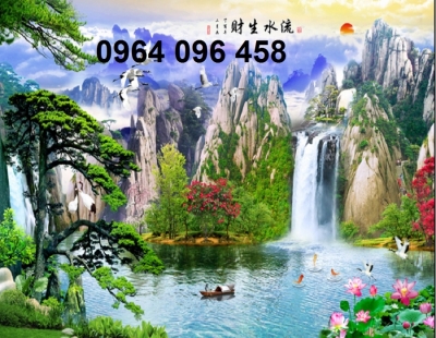 Tranh gạch 3d ốp tường phong cảnh đồng quê - KSXX433