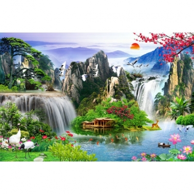 Tranh gạch 3d sơn thủy hữu tình - 622XX