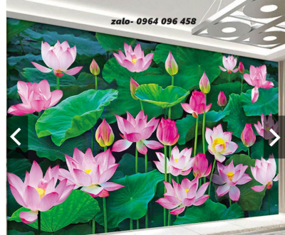 Tranh bông sen - tranh gạch 3d bông sen -533XV