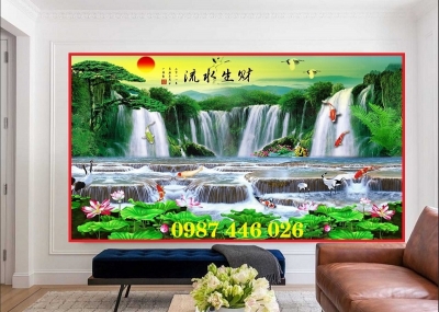 Tranh gạch men thác nước HP9283