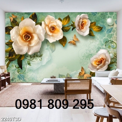 tranh 3d, tranh hoa ngọc, tranh gach 3d