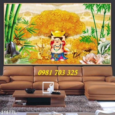 tranh 3D phong thủy kim tiền, gạch tranh 3D