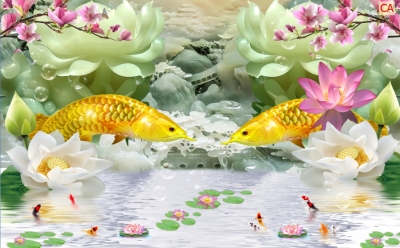 Gạch tranh 3D - tranh gạch men dán tường