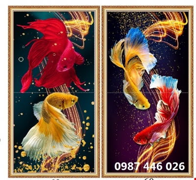 Gạch tranh cá chép HP97373