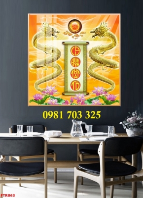 Gạch men 3D, tranh rồng phong thủy tài lộc