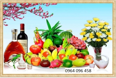 Tranh gạch 3d ốp tường phòng thờ - 654XCC