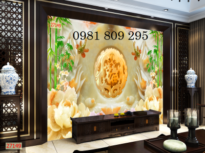 Tranh 3d mẫ đơn - gạch tranh 3d sứ ngọc