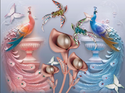 Tranh gạch 3d trang trí phòng ngủ - NXC42