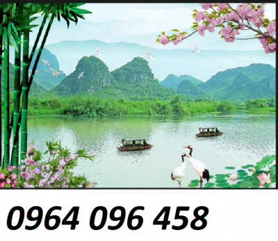 tranh gạch dán tường 3d phong cảnh - SK77