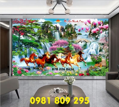 Gạch tranh 3d ngựa - mã đáo thành công