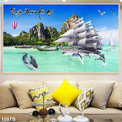 Gạch tranh- Tranh thuận buồm xuôi gió