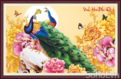 Tranh gạch 3d trang trí phòng khách - SJH89