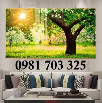 Gạch tranh đẹp trang trí phòng khách