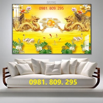 Gạch 3d rồng phượng , tranh gạch