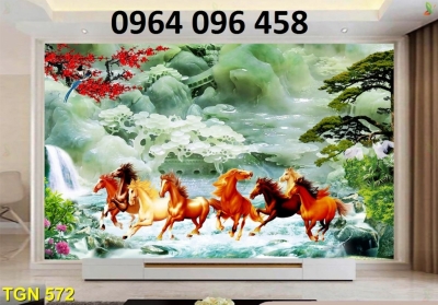 Tranh 3d mã đáo thành công- tranh gạch 3d ốp tường - KDXC54